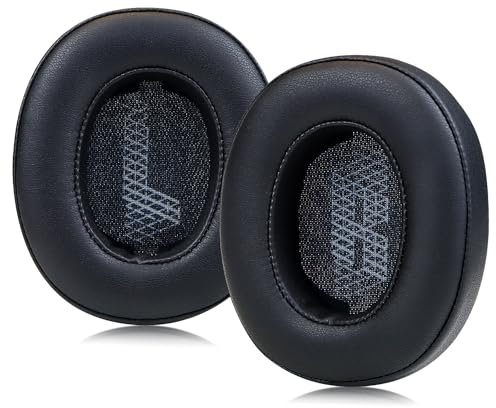 SINOWO Ersatz-Ohrpolster für JBL Live 500BT kabellose Over-Ear-Kopfhörer, Ohrpolster mit Geräuschisolierung, Memory-Schaum, weiches Protein-Leder, Schwarz