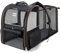 Lekesky Large Cat Carrier Backpack Expandable - Pet Carrier Backpack for Small Dogs Medium Cats Fit Up to 25 Lbs, Black, XL
