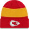 NFL Kids Youth 8-20 Offiziell lizenzierte Team-Farbe, Primär-Logo, Basic, Sport, Strickmütze für kaltes Wetter, mit Bündchen, Kansas City Chiefs - Rot, Einheitsgröße