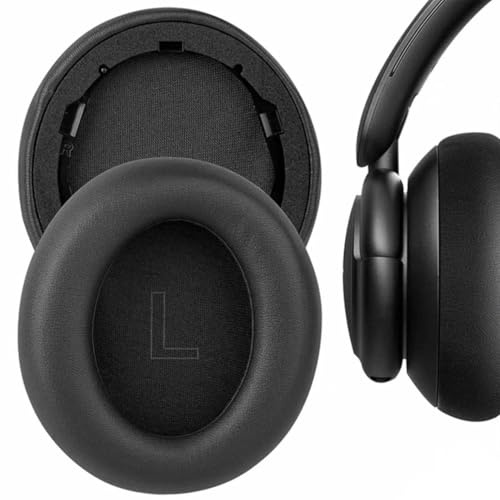 Ersatz Ohrpolster für Anker Soundcore Life Q30/Q35 Kopfhörer, Ersatz-Ohrpolster aus Schaumstoff und Protein-Leder, Ersatz Ohrkissen Kompatibel mit Anker Soundcore Life Q30/Q35 Kopfhörern (Schwarz)
