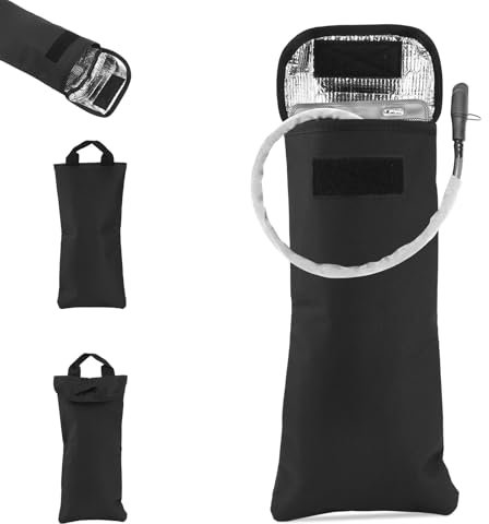 Borsa Isolante per Sacca d'Acqua, Manicotto per Sacca di Idratazione in Tessuto Oxford Nero per Sacca d'Acqua Isolata Borsa Protettiva 2 Litri per Mantenere l'Acqua Fredda(Sacca Non Inclusa)
