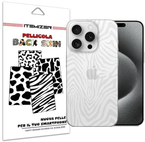 iTemizer Pellicola animalier Back Skin posteriore per iPhone 14 Pro. Vetro posteriore per iPhone. Anti graffio e facile da installare, dona al tuo smartphone un nuovo look. Seleziona il tuo modello!