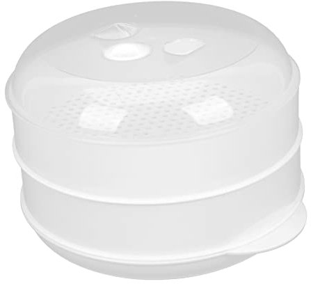 Zerodeko Microwave Steamer Double Layer Kitchen Food Steamer Lid Household Vegetable Steaming Pot for Office and Home Cooking