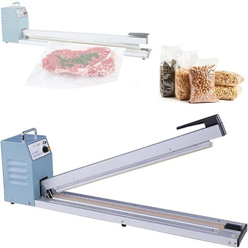 Plastic Bag Sealing Machine, Vacuum Sealer for Industrial Aluminum Foil Bags, 8 Adjustable Temperature Gears, 3mm Sealing Width