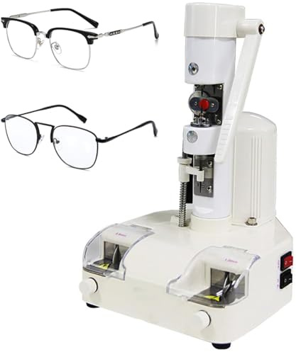 OSPSHPG 25W Optical Lens Groover, Lens Hole Punching and Slotting Machine with 0.8-1.0mm Depth Adjustable, Double-Sided Punching, Precise Positioning, for Optical Shop, Optometry Training Centers