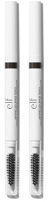 e.l.f. Instant Lift Brow Pencil, Dual-Sided, Precise, Fine Tip, Shapes, Defines, Fills Brows, Contours, Combs, Tames, Deep Brown 0.18g (Pack of 2)