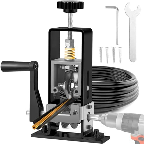 Denudeuse de Cable Electrique Dénuder Manuelle, Machine à dénuder manuelle Manivelle à Dénuder Fils 1-25 mm Machine a Denuder Cuivre Outil à Dénuder Déchets Câbles pour Recyclage Des Fils