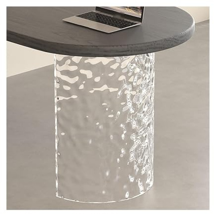HKSDKABOP Pieds de Table en Verre Transparent, Pied de Table incurvé en Acrylique Transparent Multicolore, for Bureau, Salon, Cuisine, Chambre à Coucher(Clear)