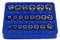 BERGEN Super-Lock Shallow Socket Set 22pc 1/4 6-13mm & 3/8 6-19mm 1398