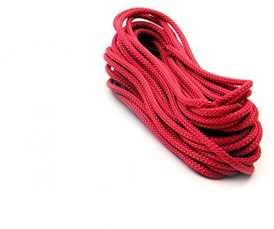 Red Polyester Rope for Recovery and Retrieval - 10m Length - 4mm dia - 420kg Breaking Strength