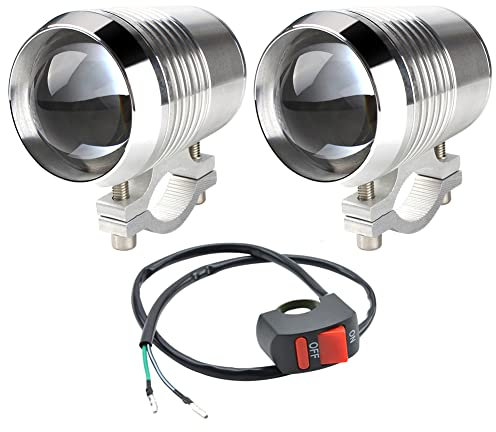 TABEN Moto Fendinebbia Barra Luminosa Faretto Bianco U2 LED Faro Moto Bicicletta elettrica Guida Faro Lampada Spot 1 pz Interruttore ON/off