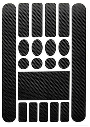 LIOOBO Carbon Bike Frame Protector: Chainstay Protector Road Bike Carbon Fibre Chainstay and Frame Protector Set for Bicycle Bike Cycle (Black)