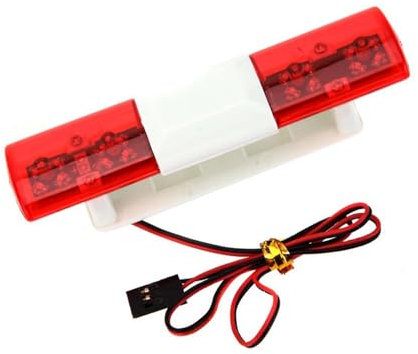 KEEDA RC Modell LED Polizei Nacht Blitzlicht Lampe Alarming Licht für 1/10 1/8 RC HSP Kyosho TAMIYA Axial SCX10 D90 RC Auto Zubehör (Rot)