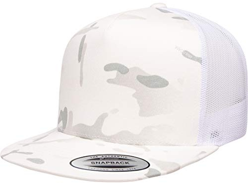 Yupoong Unisex Yp Classics Multicam Trucker Cap Mütze, Alpine/Weiß, Einheitsgröße