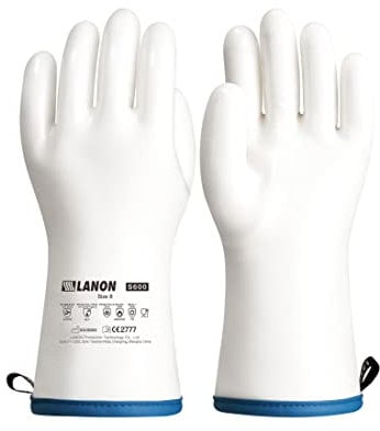 LANON Gants de cuisine en silicone liquide avec doigts, de qualité alimentaire, imperméables, antidérapants, pour barbecue, pâtisserie, 30,5 cm, L/9