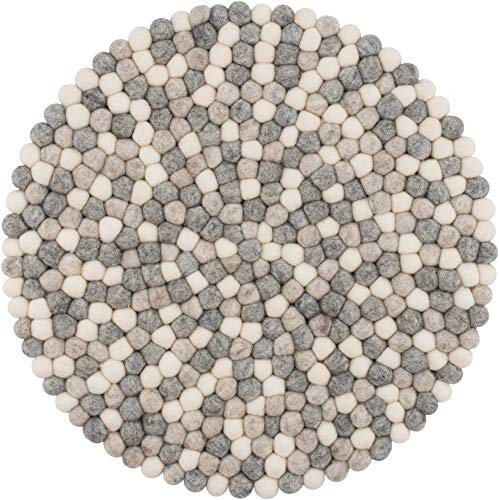 myfelt Hella Sitzauflage, Filzkugel, Wolle, rund 36 cm