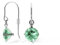 TIABELLE – Ohrhänger ENYA aus Titan mit funkelnden Swarovski® Zirconias – Silberfarbene Ohrringe hängend für Damen – allergenfrei & hautverträglich – Handmade in Germany (8,8mm ø | Green)