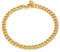 FindChic Bracciale Uomo Acciaio Inossidabile Braccialetto Uomo Oro Bracciali a Catena Cubana Piatto 5mm Lunghezza 19cm Confezione Regalo