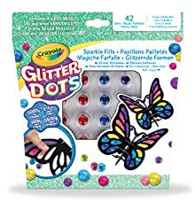 CRAYOLA Glitter Dots Magic Butterflies Set for Making Sparkling Mosaic Modelling Glitter Craft and Gift Idea 04-1083
