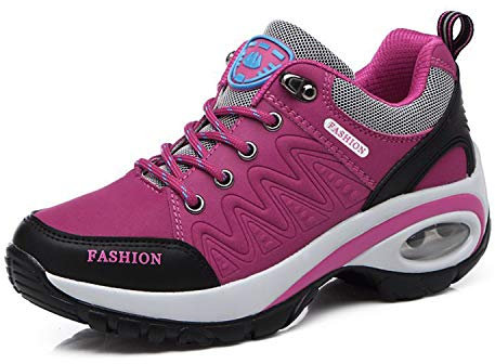 Donne Sneaker Dimagrante Scarpe Passeggio & Scarpe Ginnastica Fitness Cunei Piattaforma Scarpe(36,7 Rosa