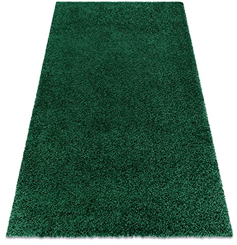 rugsx Teppich SOFFI Shaggy 5cm; für Kinderzimmer, Wohnzimmer, Schlafzimmer, langfloorteppiche, wohnzimmerteppich, flaschengrün 80x150 cm