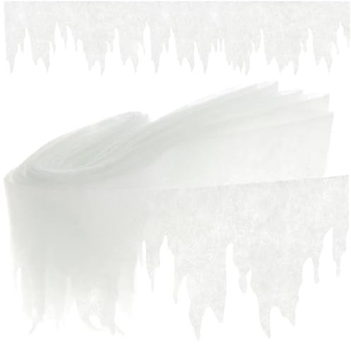 com-four® 6 Meter Eiszapfen Girlande als Weihnachtsdeko - Fensterbilder Weihnachten - Eiszapfen Winterdeko für Fenster und Türen (Eiszapfen-Girlande 600x10cm)