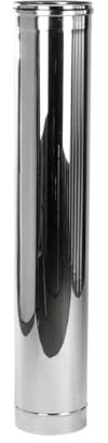 Tuyau de poêle en acier inoxydable – Conduit de cheminée – Rigide multi-combustible – Taille : 10,2 cm, 12,7 cm, 15,2 cm, 17,8 cm, 20,3 cm (80 mm de long / 1000 mm)