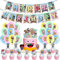 Toca Party-Dekorationen, Boca Life Geburtstagsparty-Zubehör, inklusive Cupcake-Aufsätze, Kuchendekoration, Banner, Girlande, Luftballons, Partygeschenk-Set für Kinder