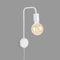 BRILONER Leuchten – Retro Bettleuchte, Wandleuchte, Leselampe mit Stecker, Kippschalter, 1x E27, max. 10 Watt, Metall, Weiß, 2086-016