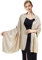 vimate Gold Shawls and Wraps, Sparkling Metallic Bridesmaid Shawl Scarf for Women Weddings formal Evening Cape (US-Nude & Silver)