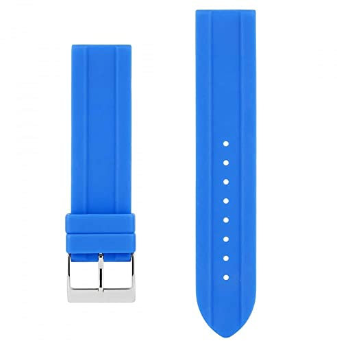 Akteo Silikonarmband Silberschnalle 22 Blau