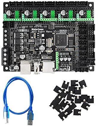 HANLEES Makerbase MKS Robin Nano V3 32Bit 168Mhz F407 Placa de control 3D Impresora placa base 3D Partes pantalla TFT USB impresión VS Nano V2 (solo placa madre)