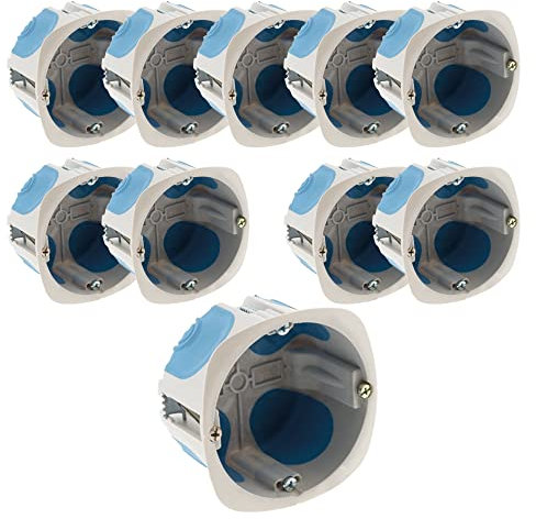 Zenitech - Lot de 10 boîtes encastrement No Air Ø67x40mm - Bleu