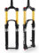 Bicicletta Di Montagna Forcella Sospesa In Discesa 26/27,5/29 Pollici Escursione 150 Mm Forcella MTB Ad Aria Regolazione Dell'estensione 1-1/2 Freno A Disco Asse Passante ( Color : Black Gold 29'' )