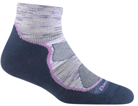 Darn Tough Vermont Light Hiker 1/4 Lightweight with Cushion, Cosmic Purple, Small