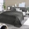 Delindo Lifestyle Tagesdecke Bettüberwurf Premium grau, für Einzelbett, einfarbig für Schlafzimmer, 140x210 cm
