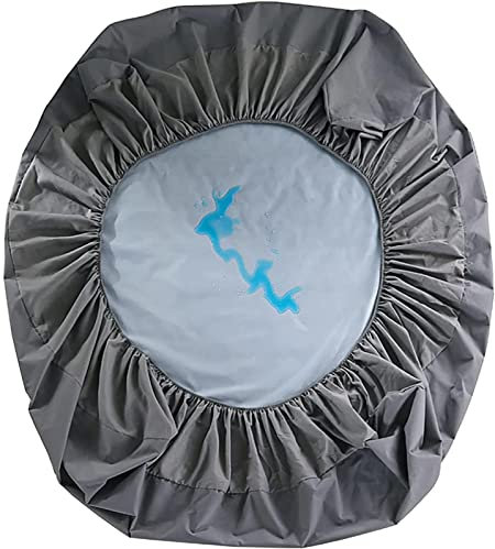 Wasserdichtes Spannbettlaken, runde graue Baumwollbettdecke, Matratzenauflage, Matratzenschoner, für Hotelhochzeitsdekoration,Grey-Diameter220cm(87inch)