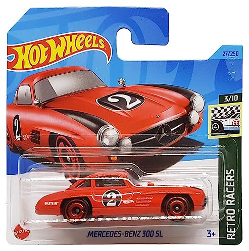 Hot Wheels - Mercedes-Benz 300 SL - Retro Racers 3/10 - HKH02 - Short Card - Bilstein - rot - Mattel 2023