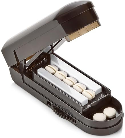 Pillenschneider für kleine Pillen – Mehrfachteiler-Pillenschneider für kleine bis große Pillen, Multi-Tablet-Split-Cutter mit präzisem Pillenausrichtungsschneider