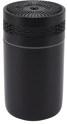 Stille Luftbefeuchtung, USB-betrieben, Bunte LED-Nachtlichter, Mehrzweck-Design, Mäßige Kapazität, 250 Ml Tankkapazität, Kompakte Größe, Geeignet für Auto, Büro, Schlafsaal (BLACK)