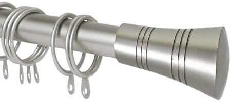 HOMEYA - Barra para Cortina Gruesa Extensible 70-120cm - Palo para Cortina Metal Chapado, incluye los soportes y kit de montaje, Barra Extensible Grosor de 29mm