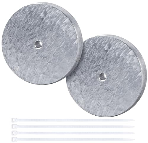 Lot de 2 plaques d'anode en zinc - Poids de l'anode en zinc - Anode sacrificielle anti-électrolyse avec 4 attaches en plastique pour système de sel de piscine contre la corrosion et l'électrolyse
