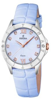 Festina, Analoge Damenuhr, blau, Armband
