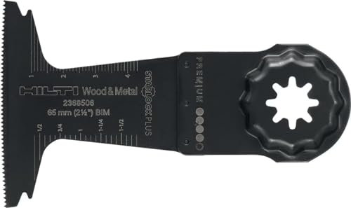 Hilti 2368506 Hoja de corte de incisión SMT S+ 65 BiM (Para multitool SMT 6-22) Corte de incisión en madera dura, plásticos y metales (interfaz Starlock. Peso: 50 gr)