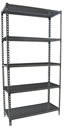 PROREGAL Schwerlastregal Big Metal Shark | HxBxT 200x100x30cm | Fachlast 180kg | Anthrazit-Anthrazit | Regal Standregal Aufbewahrungsregal