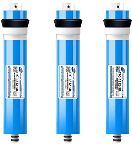 WHOROB Membrane 400 GPD Umkehrosmose-Membrane 3013-600 Für Osmoseanlagen-Umkehrosmose, Osmose Filter, Für Heimtrink RO Wasserfiltrationssystem,3 pack 1812/50