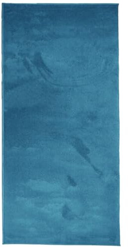 vidaXL Teppich, Wohnzimmerteppich Kurzflor Modern, Bodenteppich Flauschig Weich, Pflegeleicht Teppich für Wohnzimmer Schlafzimmer, Türkis 100x200cm