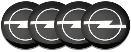 4 Stück Auto Radnabenkappen Aufkleber für Opel OPC Astra J H G K Insignia Corsa D B E Mokka Vectra 65MM, Radnabendeckel Aufkleber Auto Nabendeckel Aufkleber Nabenkappen Aufkleber