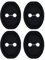 4PCS Car Door Lock Silicone Protective Pad, Shock Absorbing Door Lock Decorations, Universal for Many Models, Car Door Lock Close Door Protective Pad for Exterior Accessories (Black)