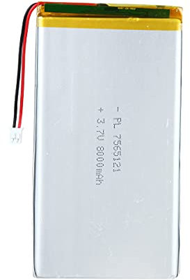 3.7V 8000mAh 7565121 Lithium Polymer Ion Battery Rechargeable Lipo Battery with PH 2.0mm Pitch Connector